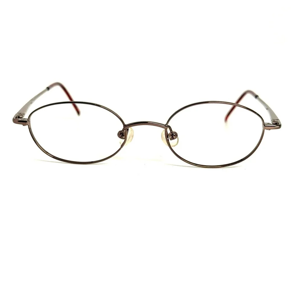 Eye Q Toby Brown Oval Metal Eyeglass Frames 42-18-130 Small Fit Glasses